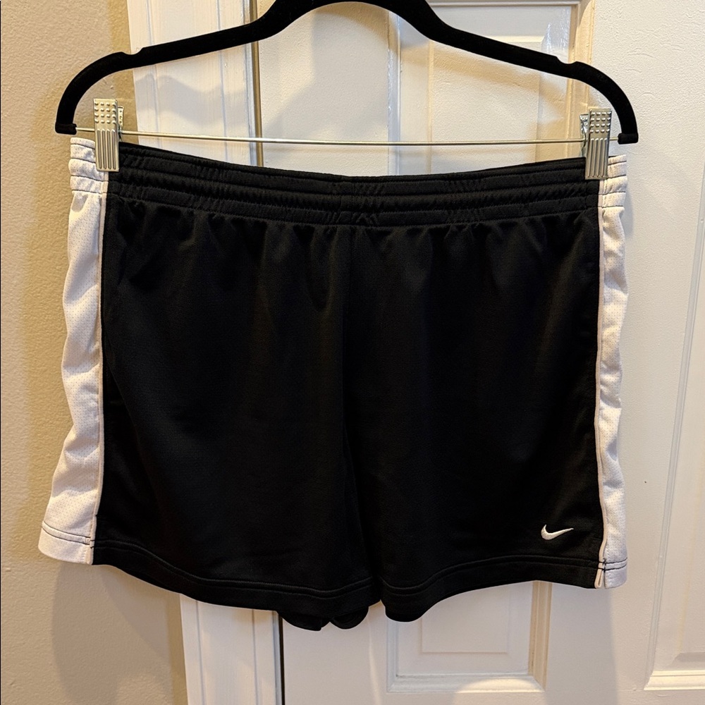 Nike Women's Black Shorts with White Trim